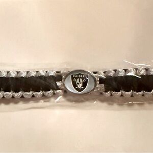 Raiders Black and Silver knotted Bracelet